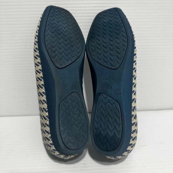 Vivaia Margot Light Blue Square Toes Knit Flats Size 37.5 - Picture 11 of 12